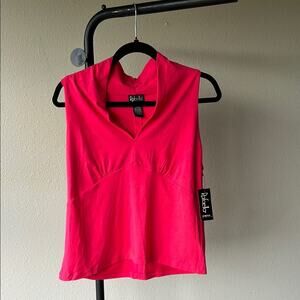 NWT Rafaella Women's Pink V Neck Sleeveless Top - size XL
